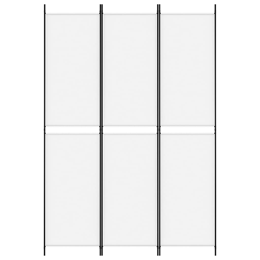 vidaXL Biombo divisor de 3 paneles de tela blanco 150x220 cm