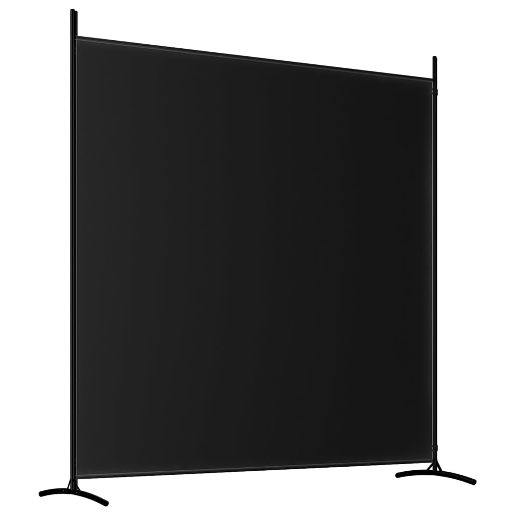 vidaXL Biombo divisor de 2 paneles de tela negro 348x180 cm