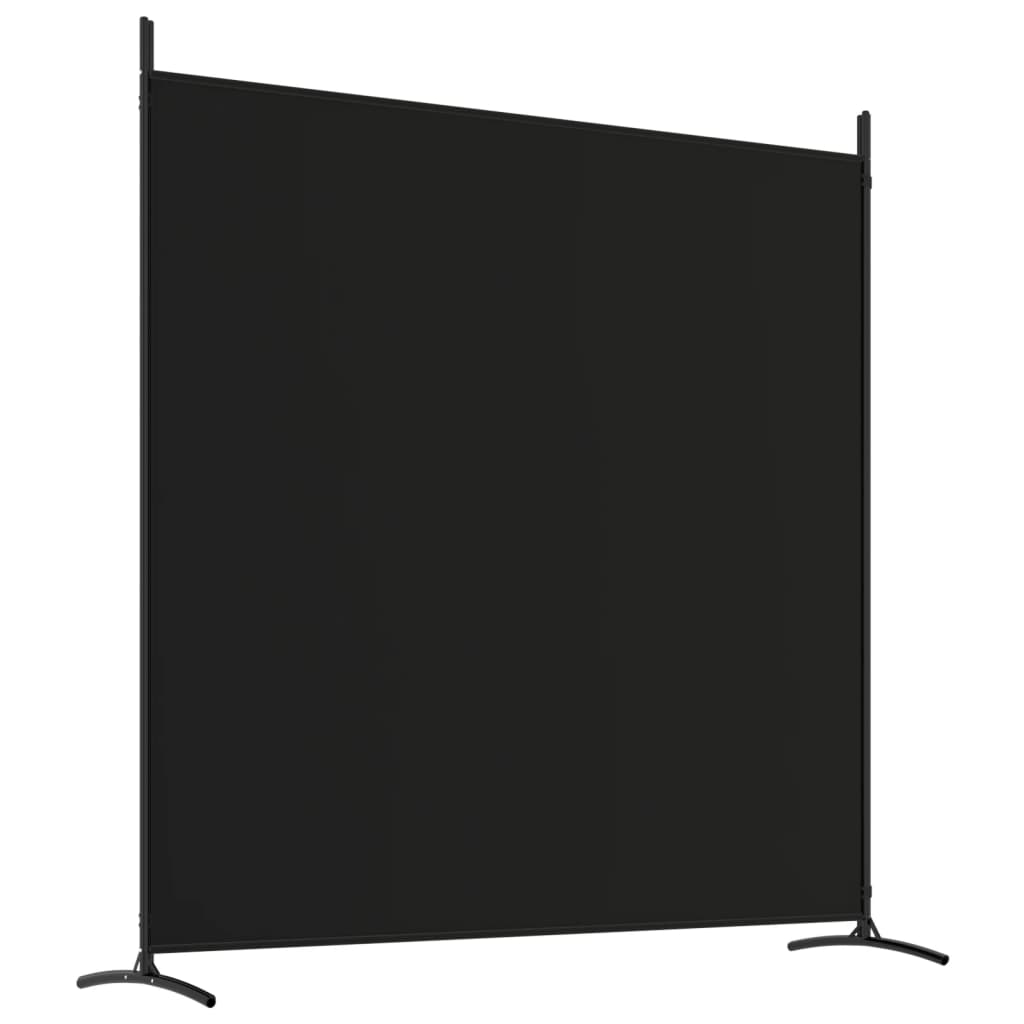 vidaXL Biombo divisor de 3 paneles de tela negro 525x180 cm