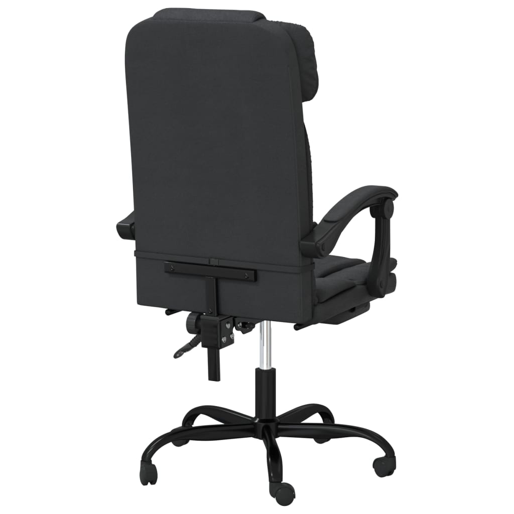 vidaXL Silla de oficina reclinable cuero sintético negro