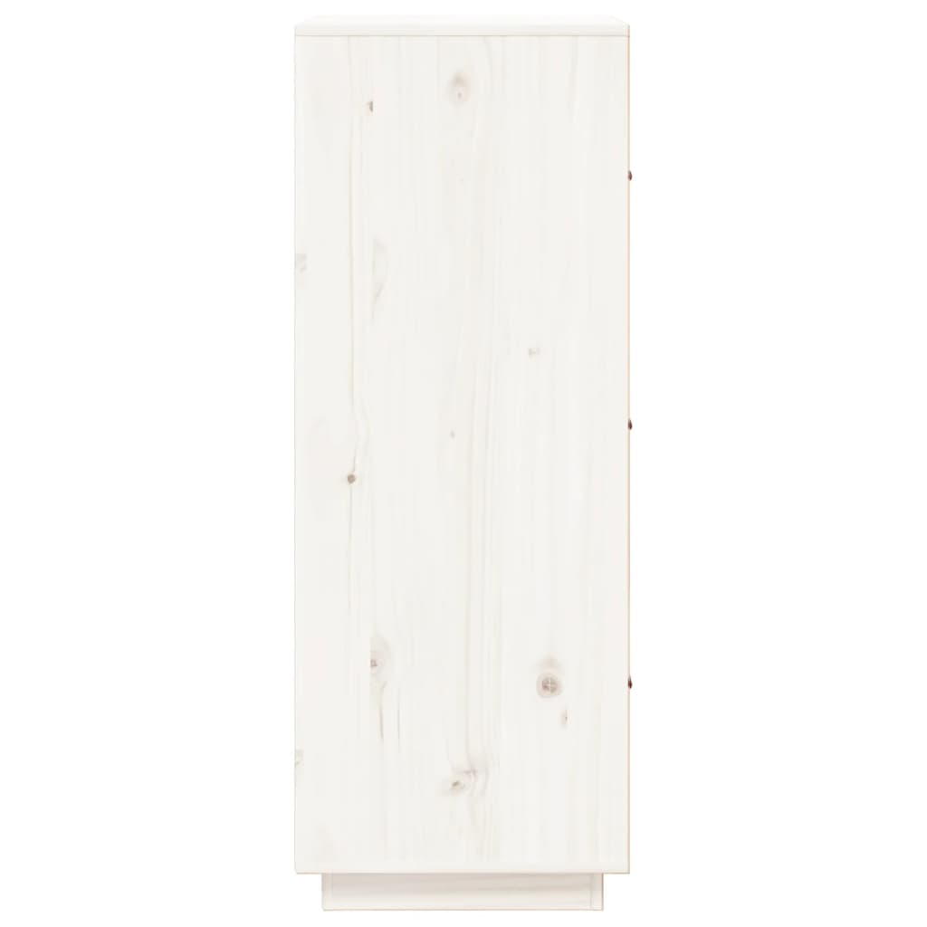 vidaXL Aparador alto madera maciza de pino blanco 34x40x108,5 cm