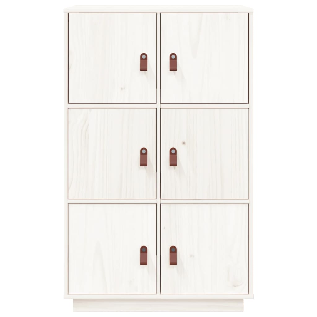 vidaXL Aparador de madera maciza de pino blanco 67x40x108,5 cm