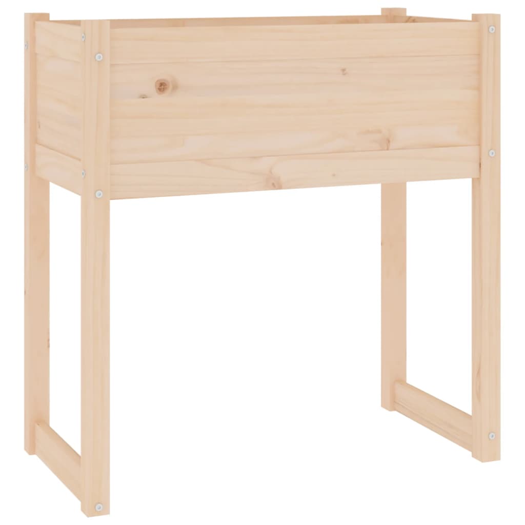 vidaXL Jardinera de madera maciza de pino 78x40x81 cm