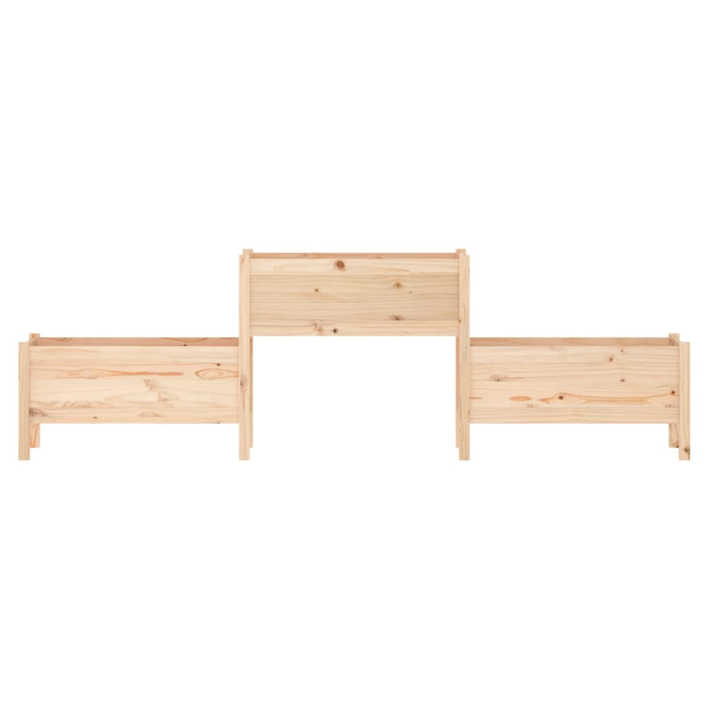 vidaXL Jardinera de madera maciza de pino 245,5x44x75 cm