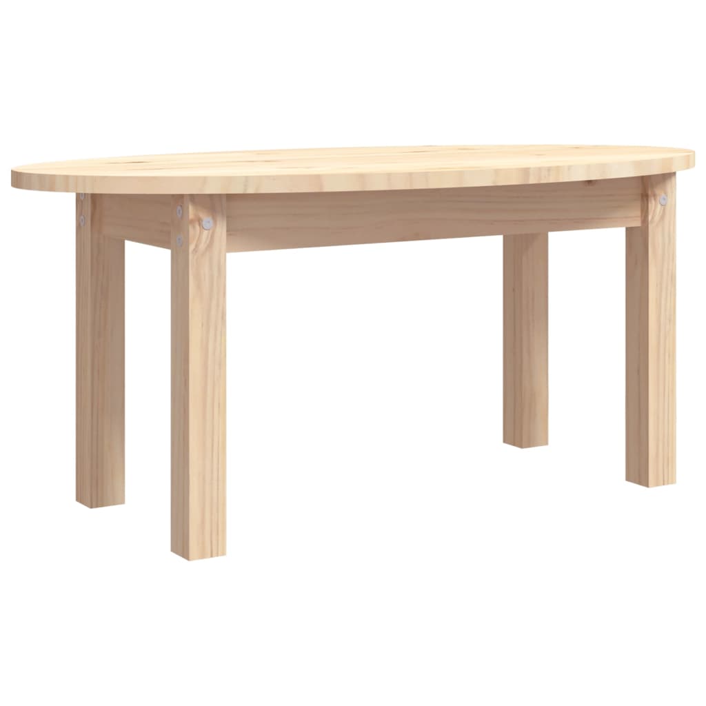 vidaXL Mesa de centro de madera maciza de pino 80x40x35 cm