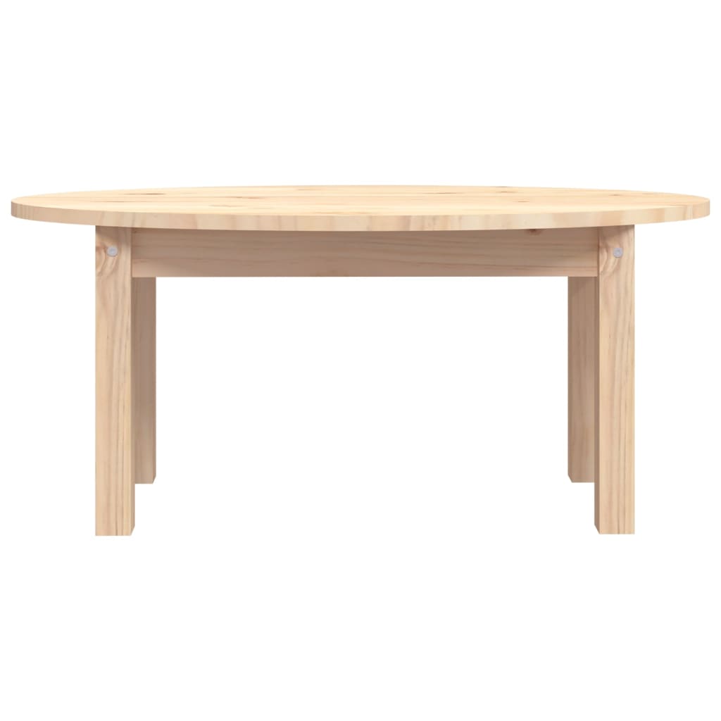 vidaXL Mesa de centro de madera maciza de pino 80x40x35 cm