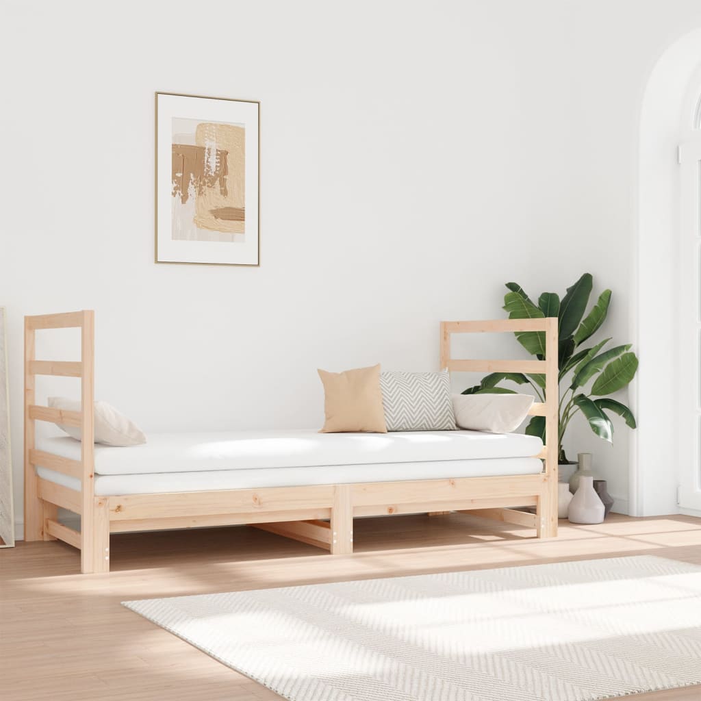 vidaXL Sofá cama extraíble sin colchón 2x(90x190) cm