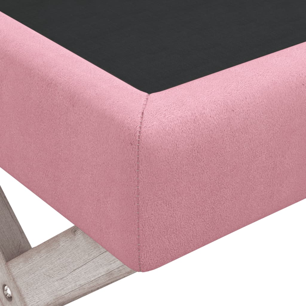 vidaXL Taburete con almacenaje terciopelo rosa 110x45x49 cm