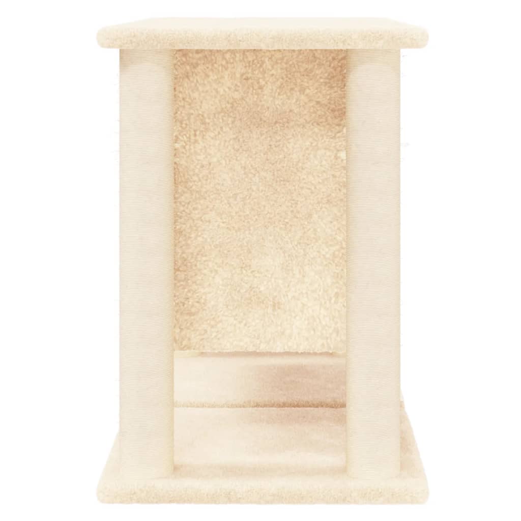 vidaXL Rascador para gatos con postes de sisal color crema 50 cm