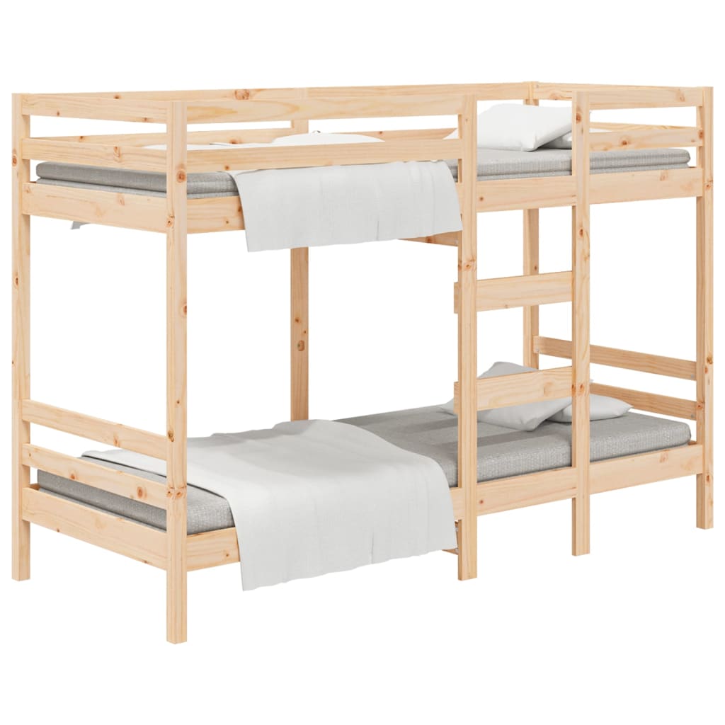 vidaXL Cama litera sin colchón madera maciza de pino 90x200 cm