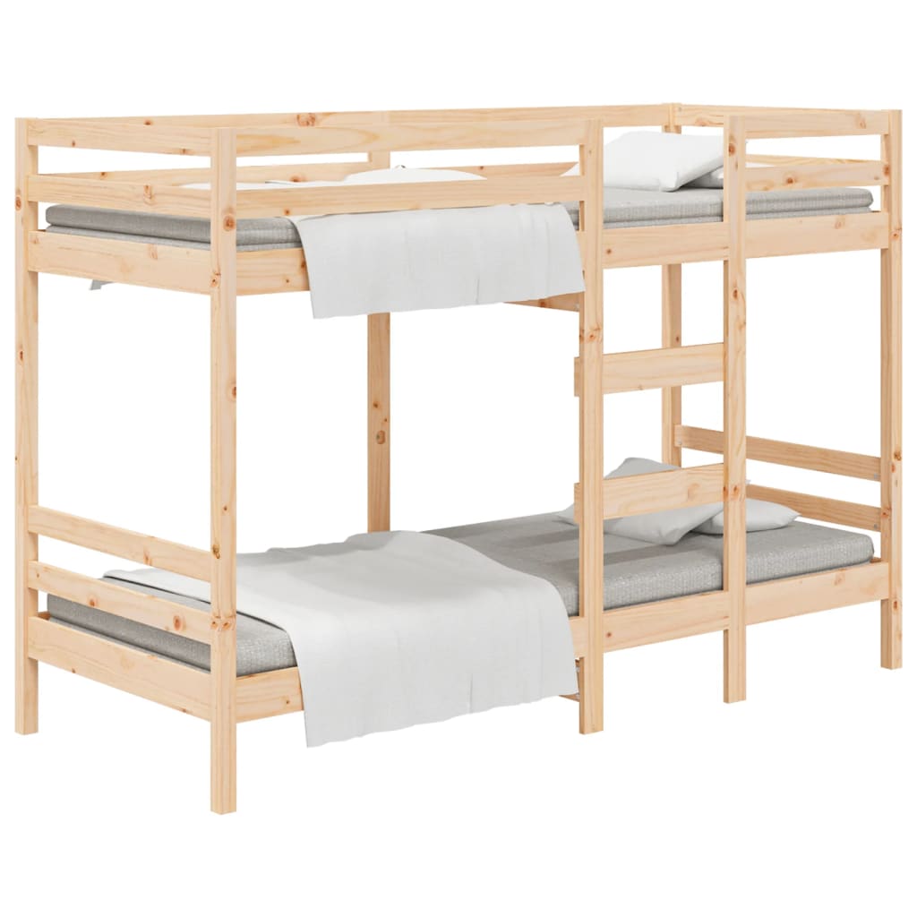 vidaXL Cama litera sin colchón madera maciza de pino 90x190 cm