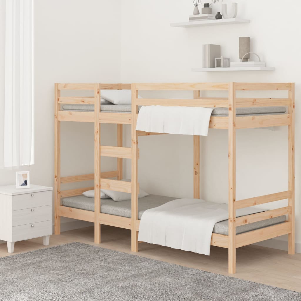 vidaXL Cama litera sin colchón madera maciza de pino 90x190 cm