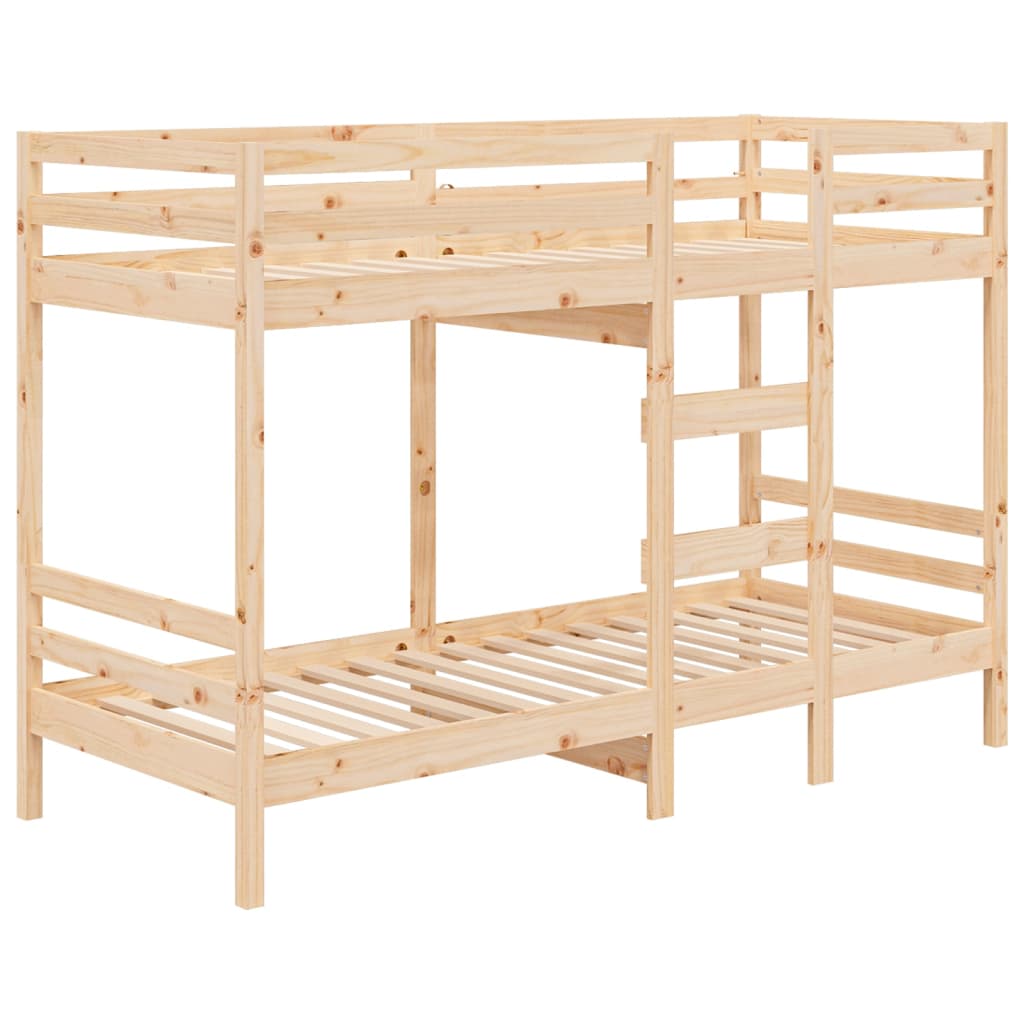 vidaXL Cama litera sin colchón madera maciza de pino 90x190 cm