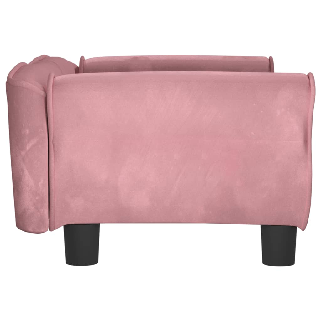 vidaXL Cama para perros de terciopelo rosa 70x45x30 cm