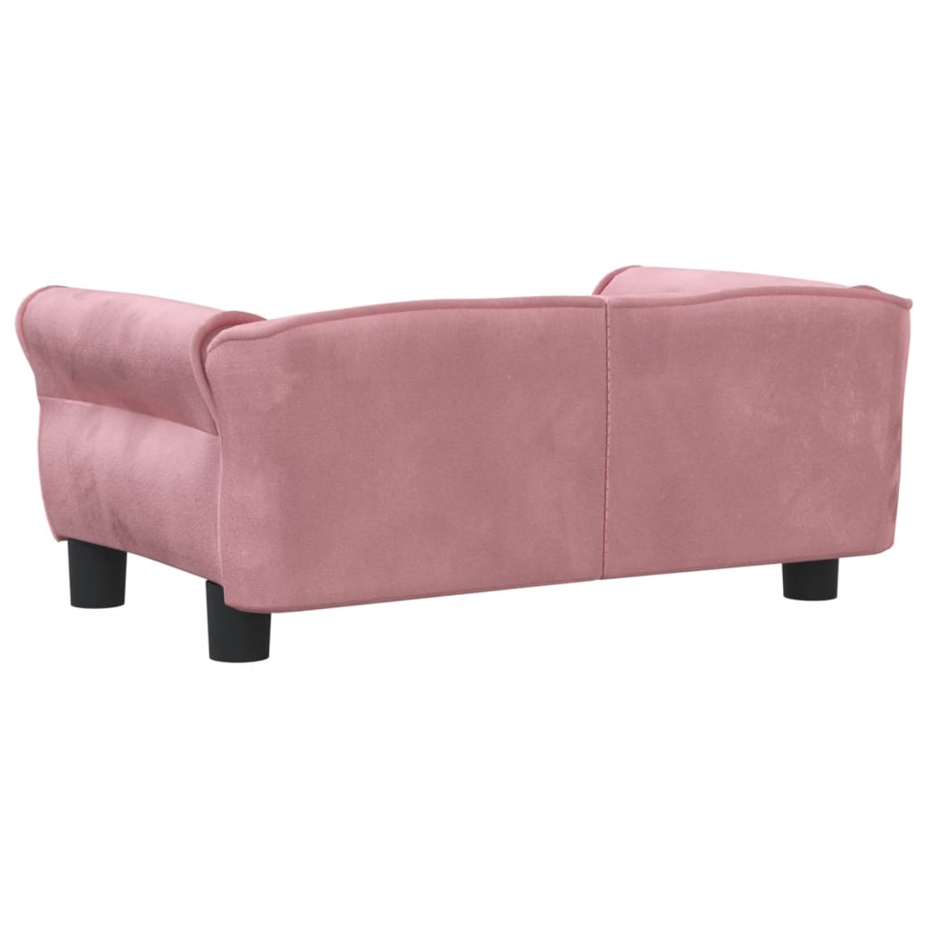 vidaXL Cama para perros de terciopelo rosa 70x45x30 cm