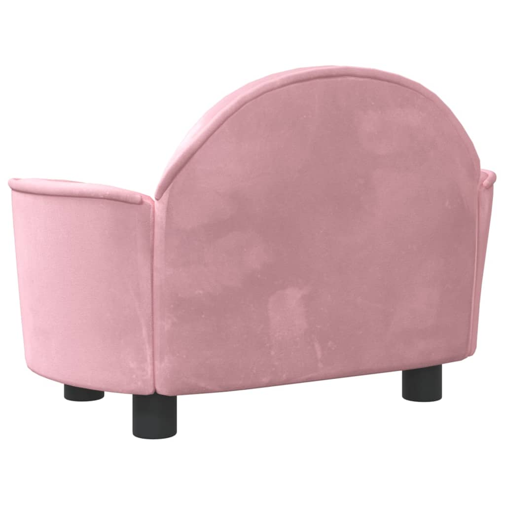 vidaXL Cama para perros de terciopelo rosa 66x40x45 cm