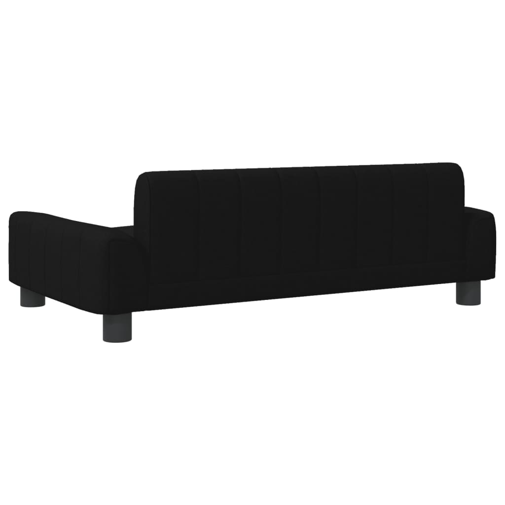 vidaXL Cama para perros de tela negra 90x53x30 cm