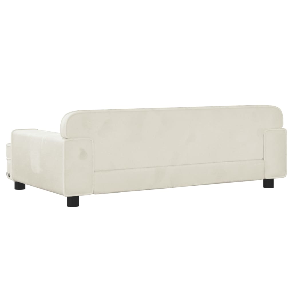 vidaXL Cama para perros de terciopelo crema 90x53x30 cm