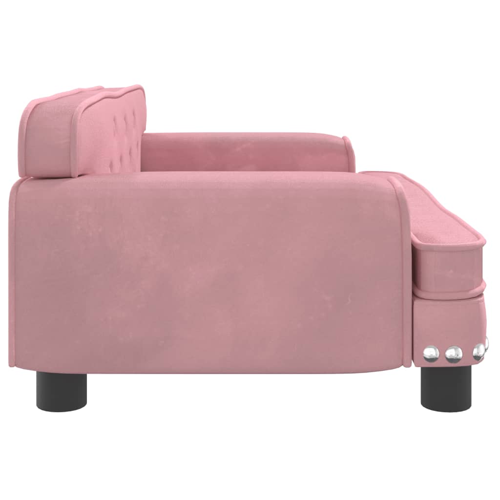 vidaXL Cama para perros de terciopelo rosa 70x45x30 cm