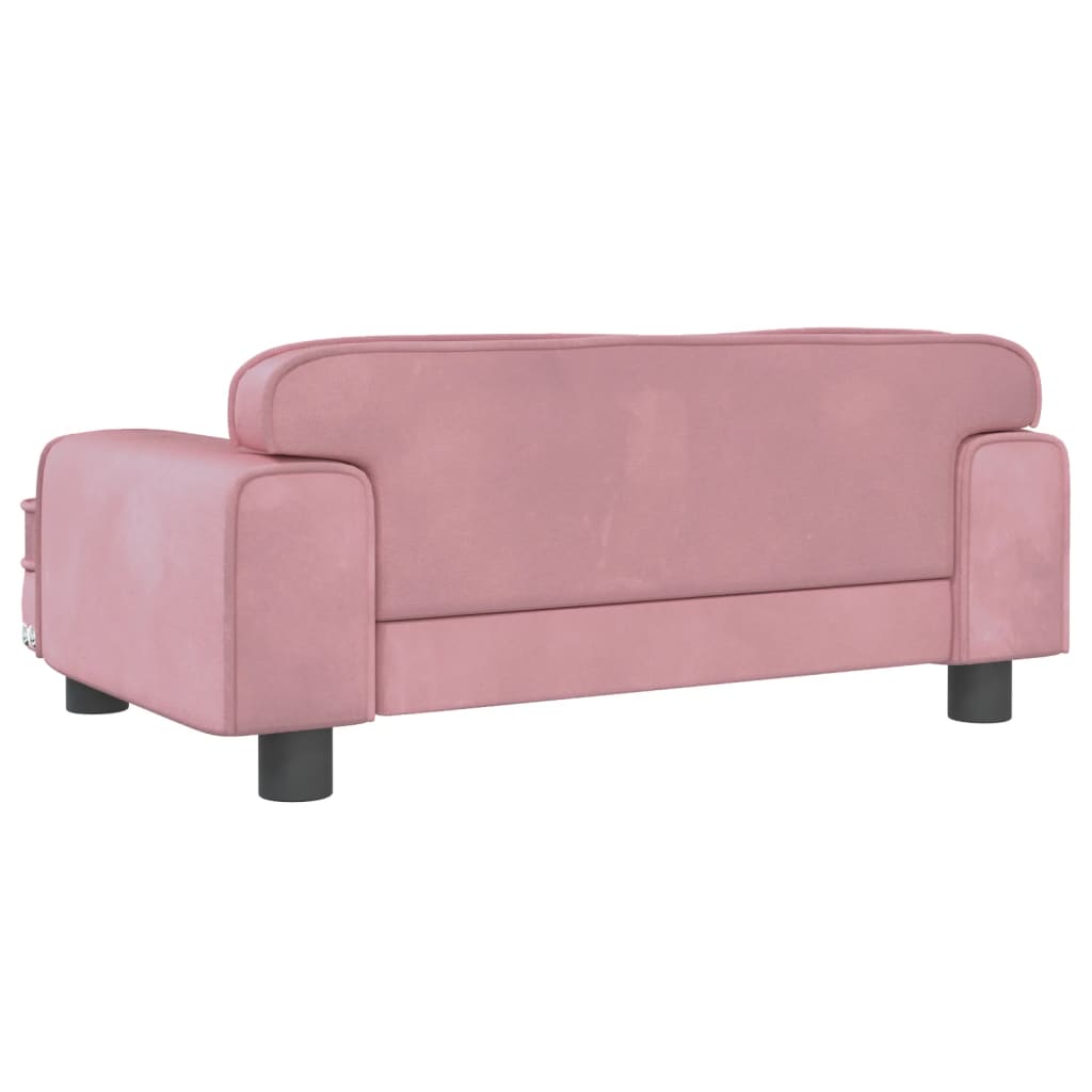 vidaXL Cama para perros de terciopelo rosa 70x45x30 cm