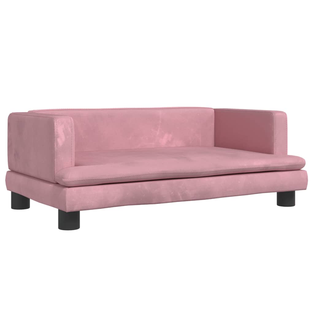 vidaXL Cama para perros de terciopelo rosa 80x45x30 cm