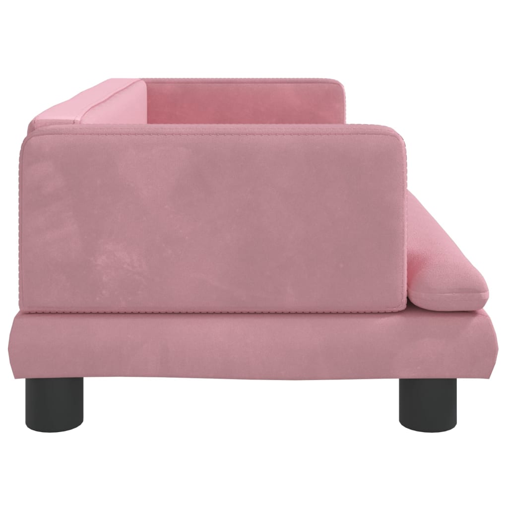 vidaXL Cama para perros de terciopelo rosa 80x45x30 cm