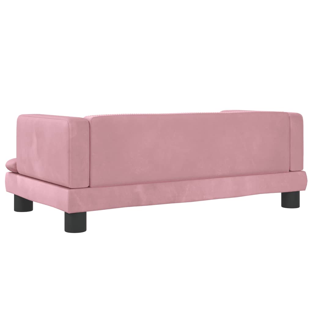 vidaXL Cama para perros de terciopelo rosa 80x45x30 cm