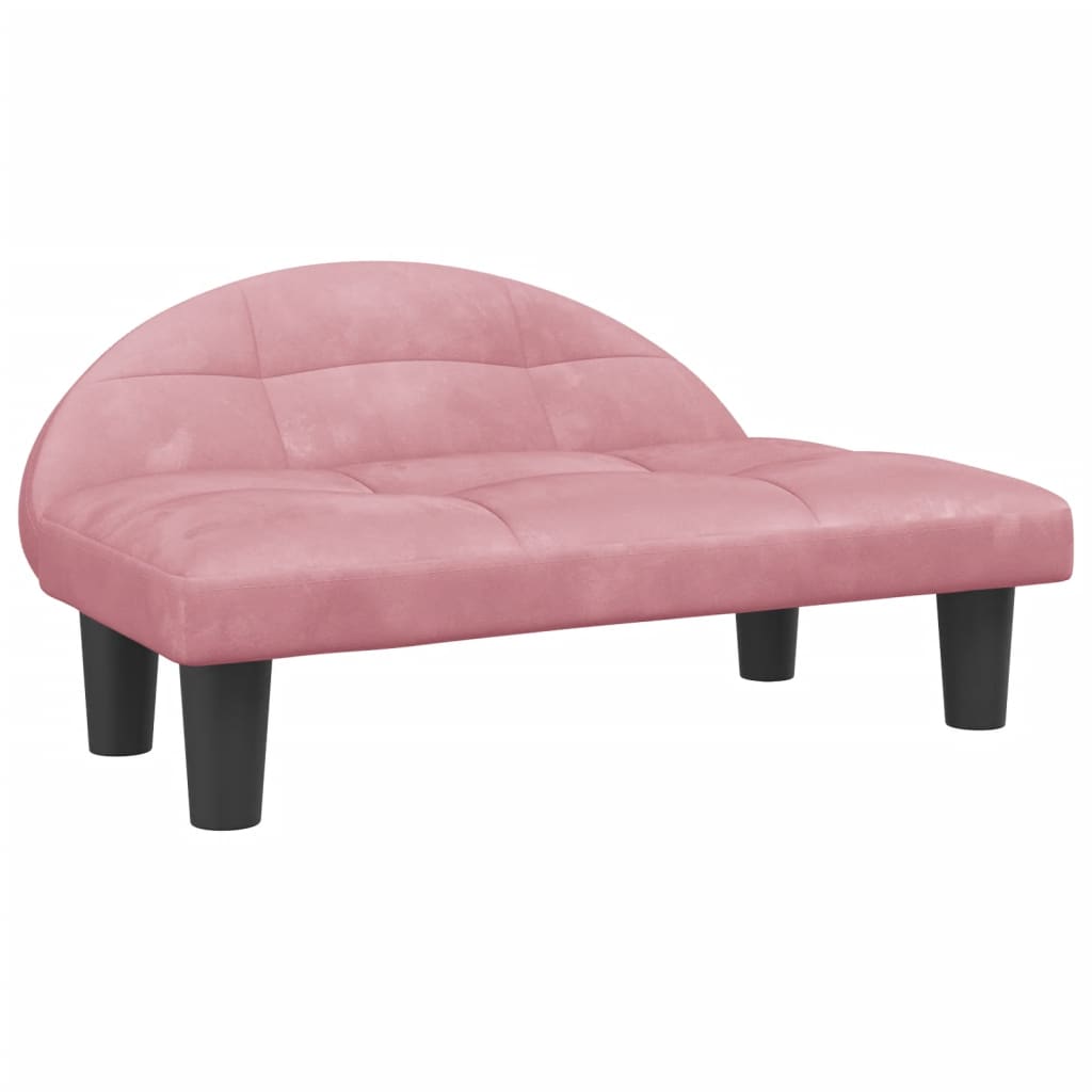 vidaXL Cama para perros de terciopelo rosa 70x52x30 cm