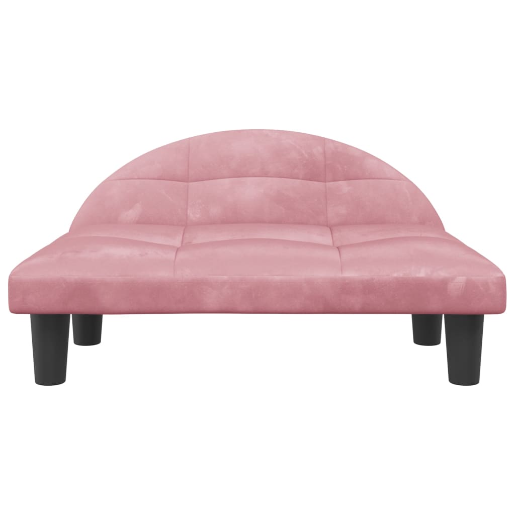 vidaXL Cama para perros de terciopelo rosa 70x52x30 cm