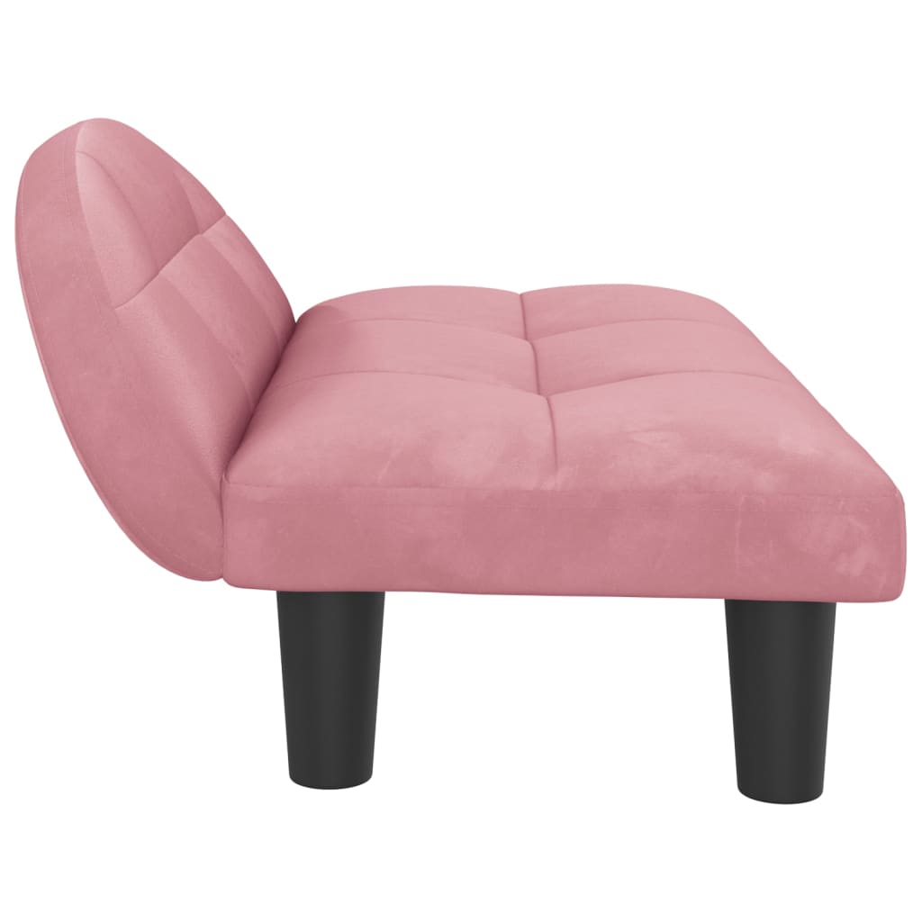 vidaXL Cama para perros de terciopelo rosa 70x52x30 cm