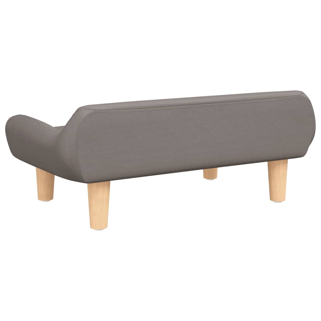 vidaXL Cama para perros de tela gris taupe 70x40x24 cm