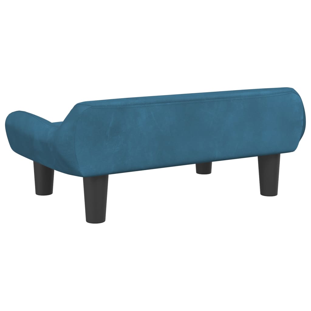 vidaXL Cama para perros de terciopelo azul 70x40x24 cm