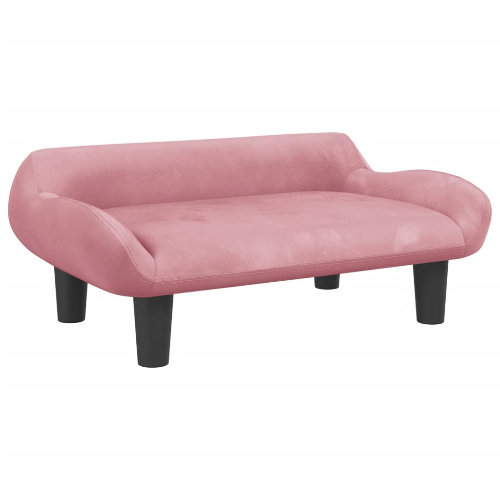 vidaXL Cama para perros de terciopelo rosa 70x40x24 cm