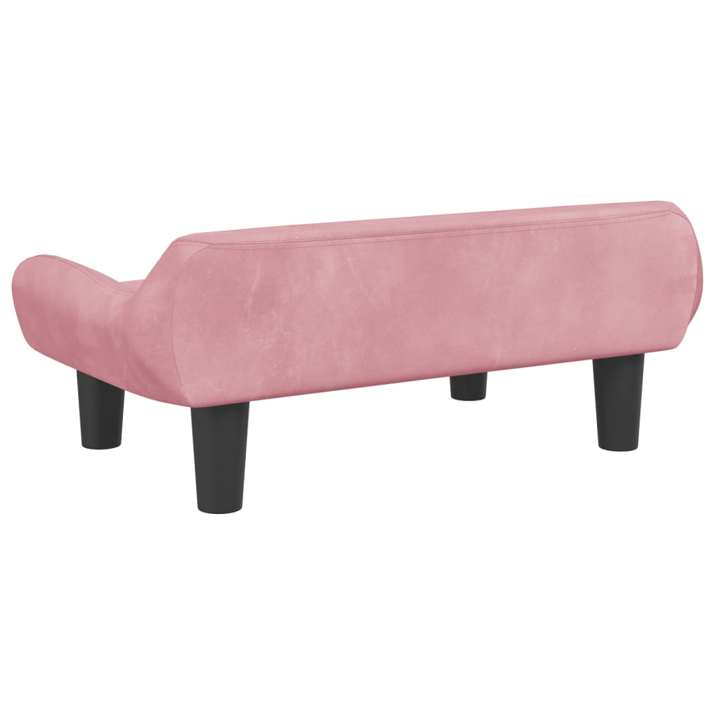 vidaXL Cama para perros de terciopelo rosa 70x40x24 cm