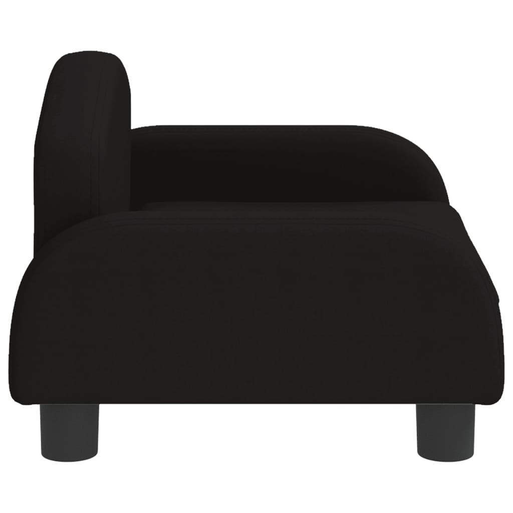 vidaXL Cama para perros de tela negra 50x40x30 cm