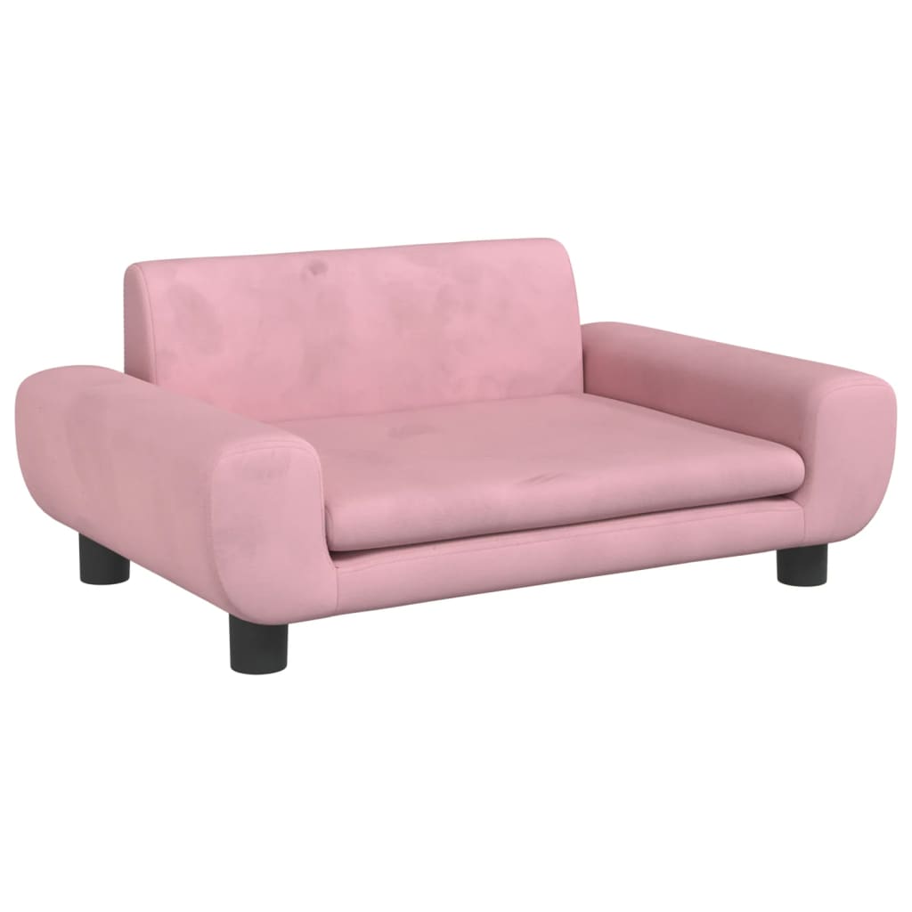 vidaXL Cama para perros de terciopelo rosa 70x45x33 cm