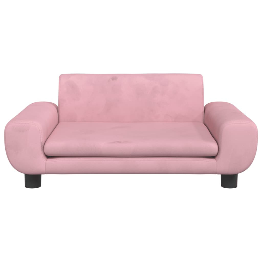 vidaXL Cama para perros de terciopelo rosa 70x45x33 cm