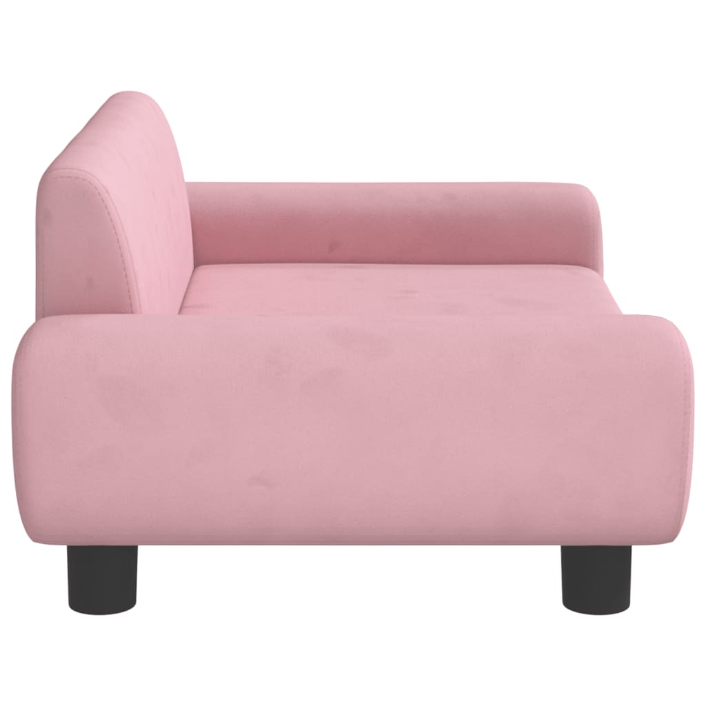 vidaXL Cama para perros de terciopelo rosa 70x45x33 cm