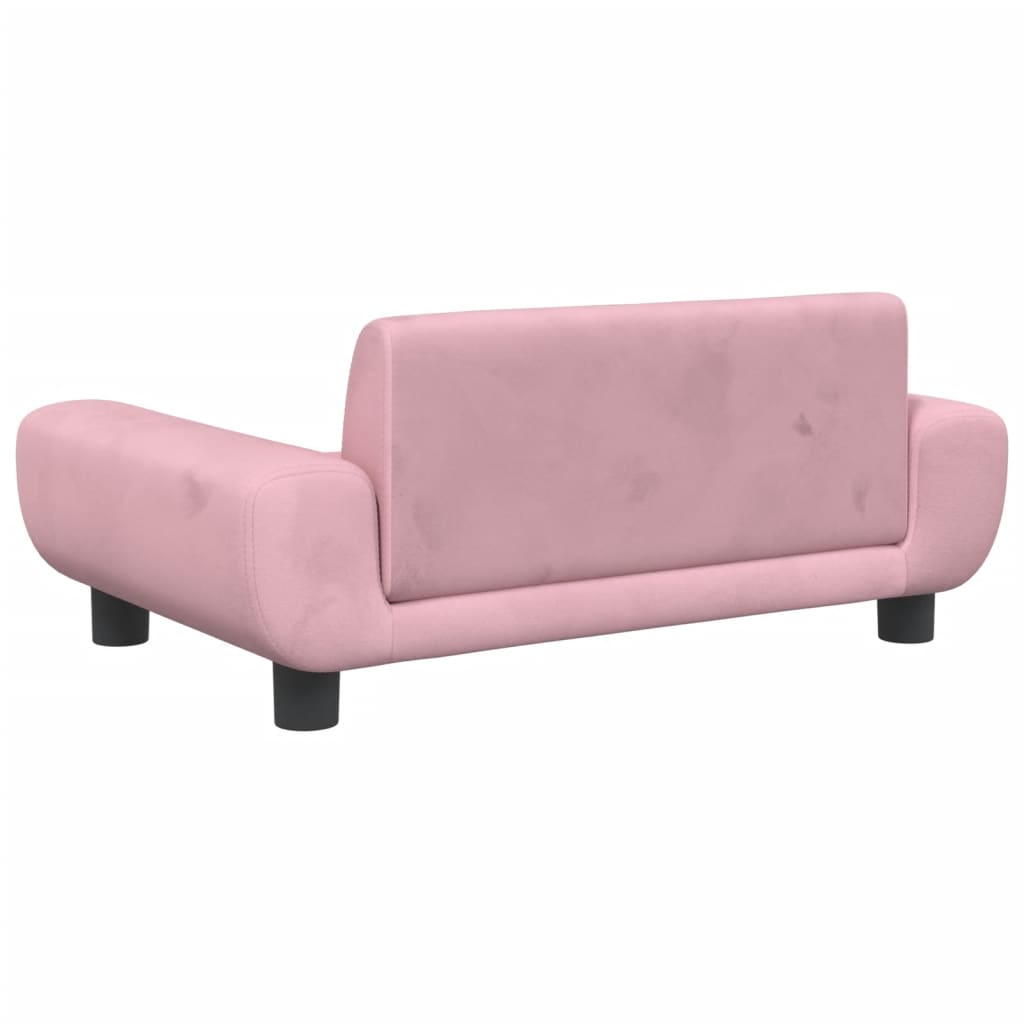 vidaXL Cama para perros de terciopelo rosa 70x45x33 cm