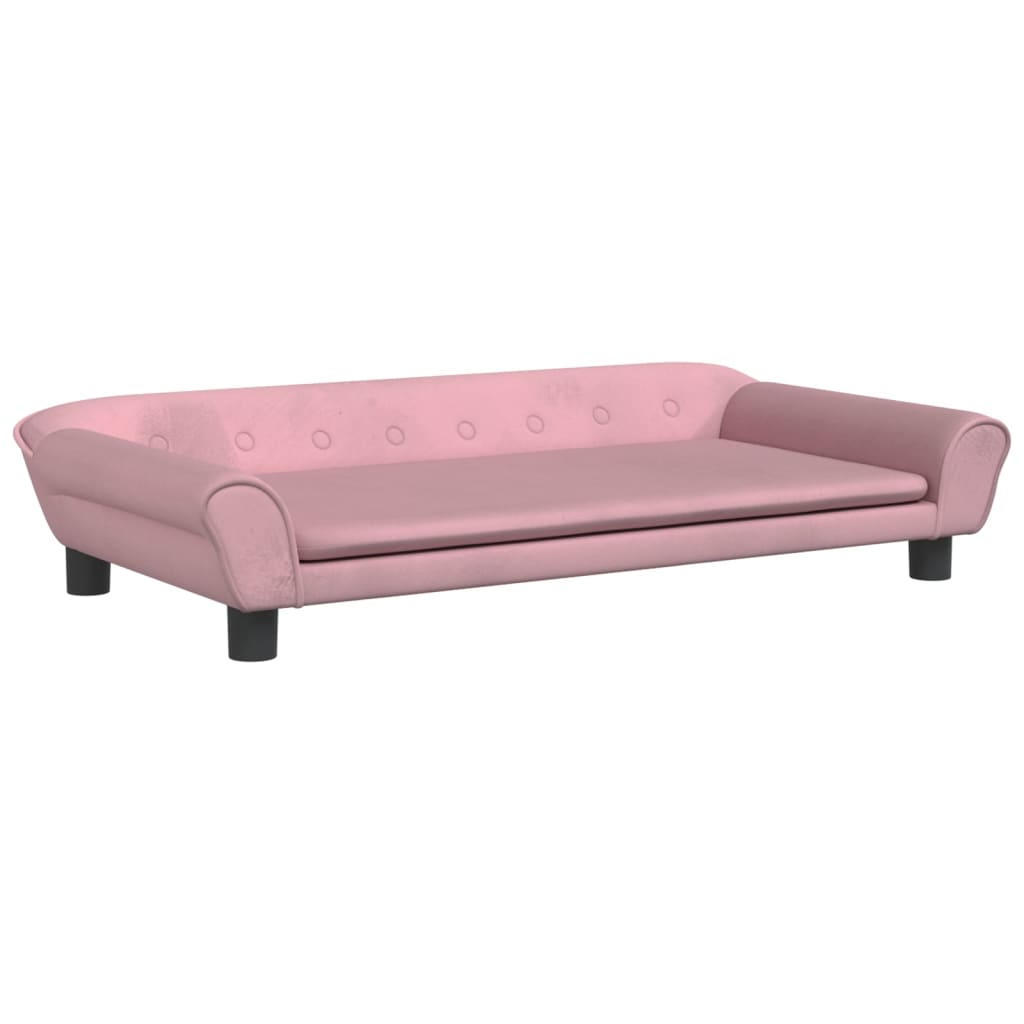 vidaXL Cama para perros de terciopelo rosa 100x50x21 cm