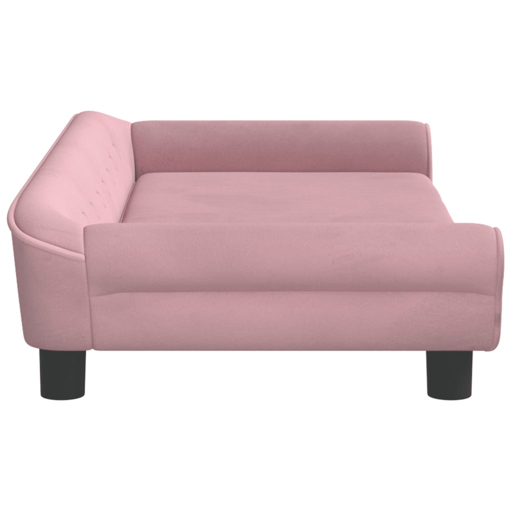 vidaXL Cama para perros de terciopelo rosa 100x50x21 cm