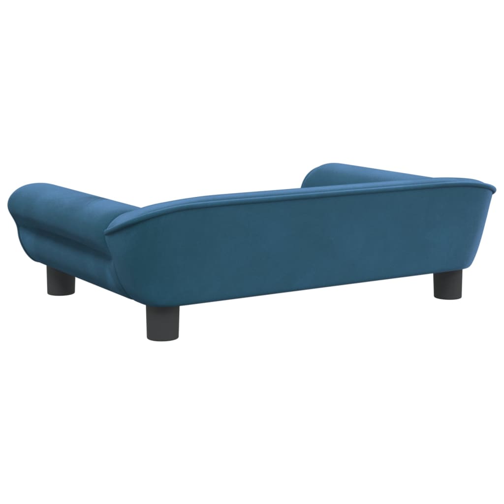 vidaXL Cama para perros de terciopelo azul 70x48x22 cm