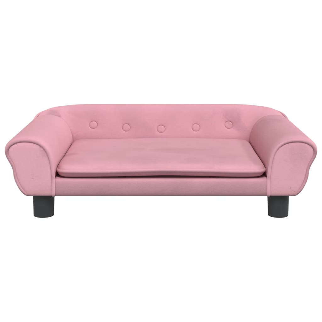 vidaXL Cama para perros de terciopelo rosa 70x48x22 cm