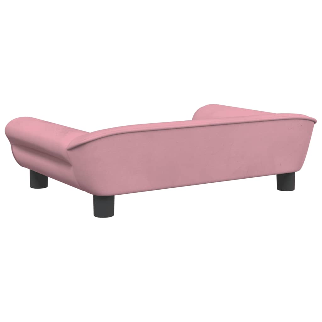 vidaXL Cama para perros de terciopelo rosa 70x48x22 cm