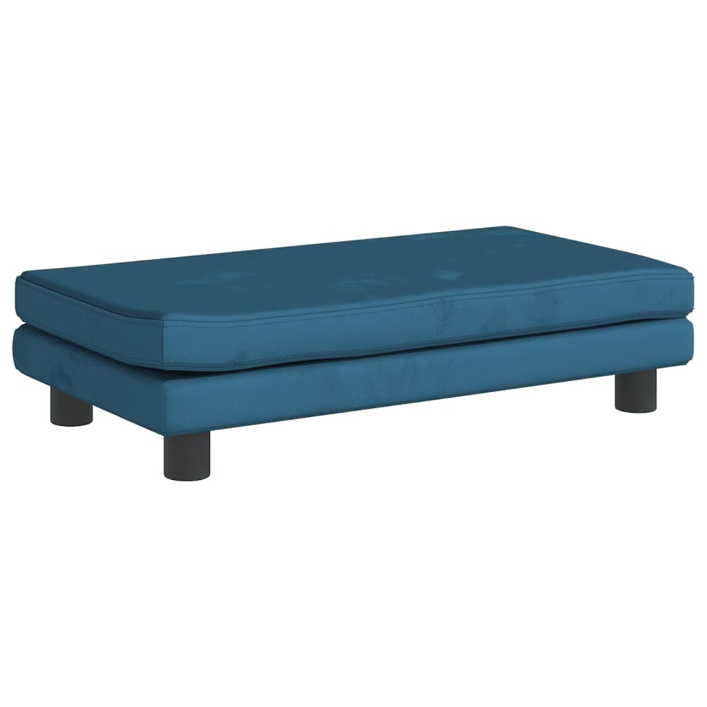 vidaXL Cama para perros con extensión terciopelo azul 100x50x30 cm