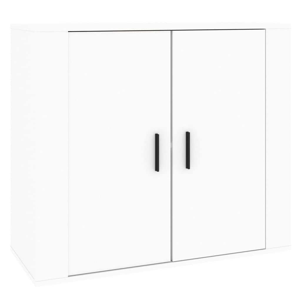 vidaXL Aparador de madera contrachapada blanco 80x33x70 cm