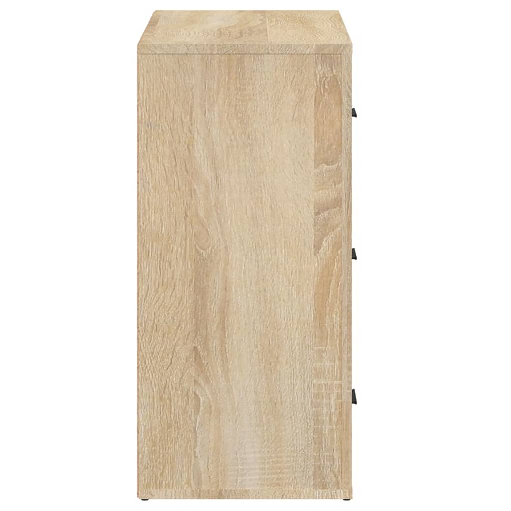 vidaXL Aparador madera contrachapada color roble Sonoma 80x33x70 cm