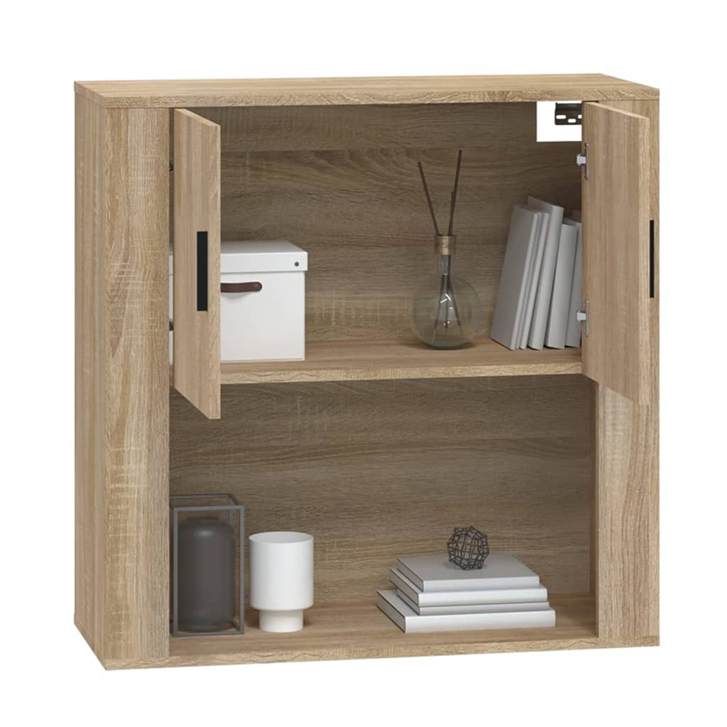 vidaXL Armario de pared madera contrachapada roble sonoma 80x33x80 cm