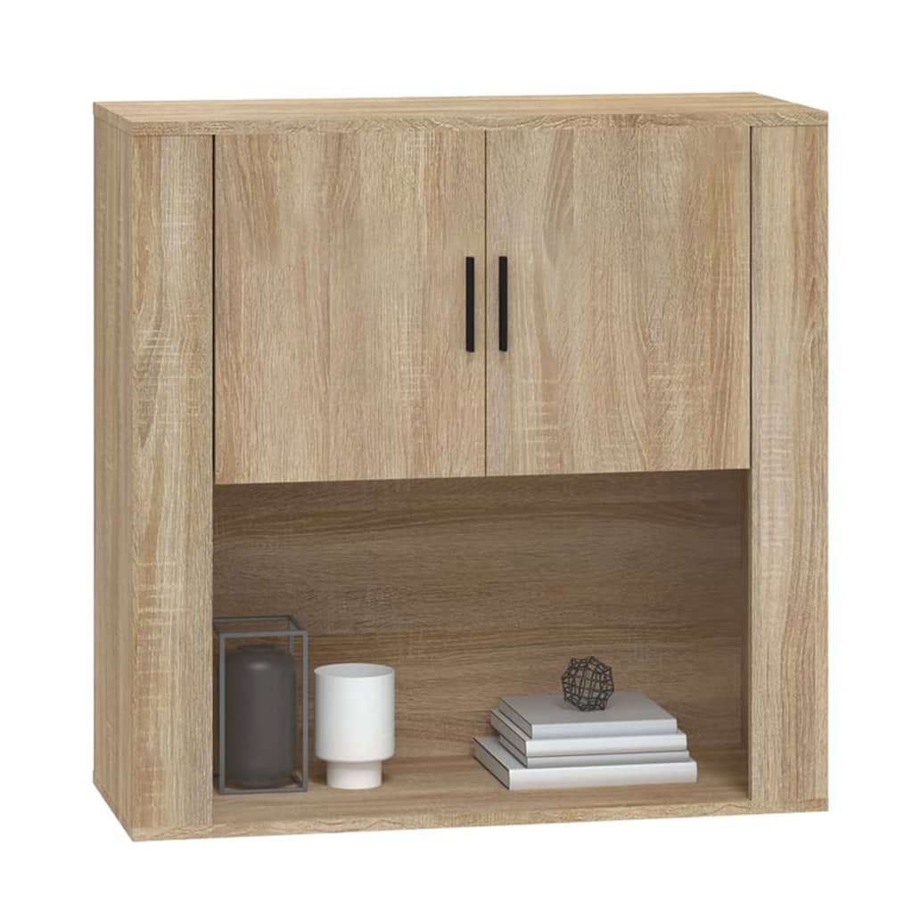 vidaXL Armario de pared madera contrachapada roble sonoma 80x33x80 cm