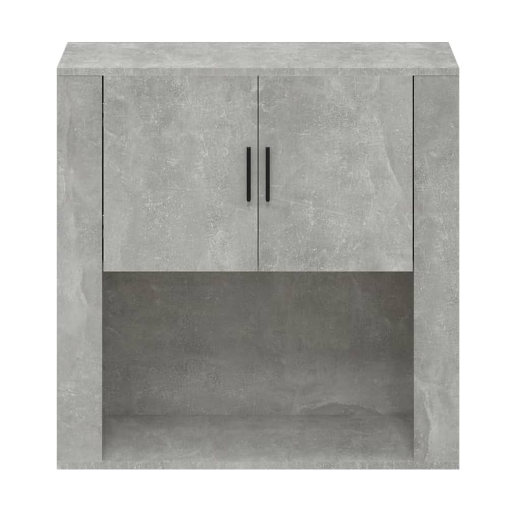 vidaXL Armario de pared madera contrachapada gris hormigón 80x33x80 cm